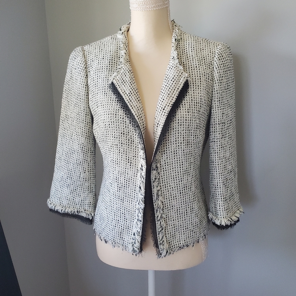 White House Black Market Tweed Jacket Size 6
